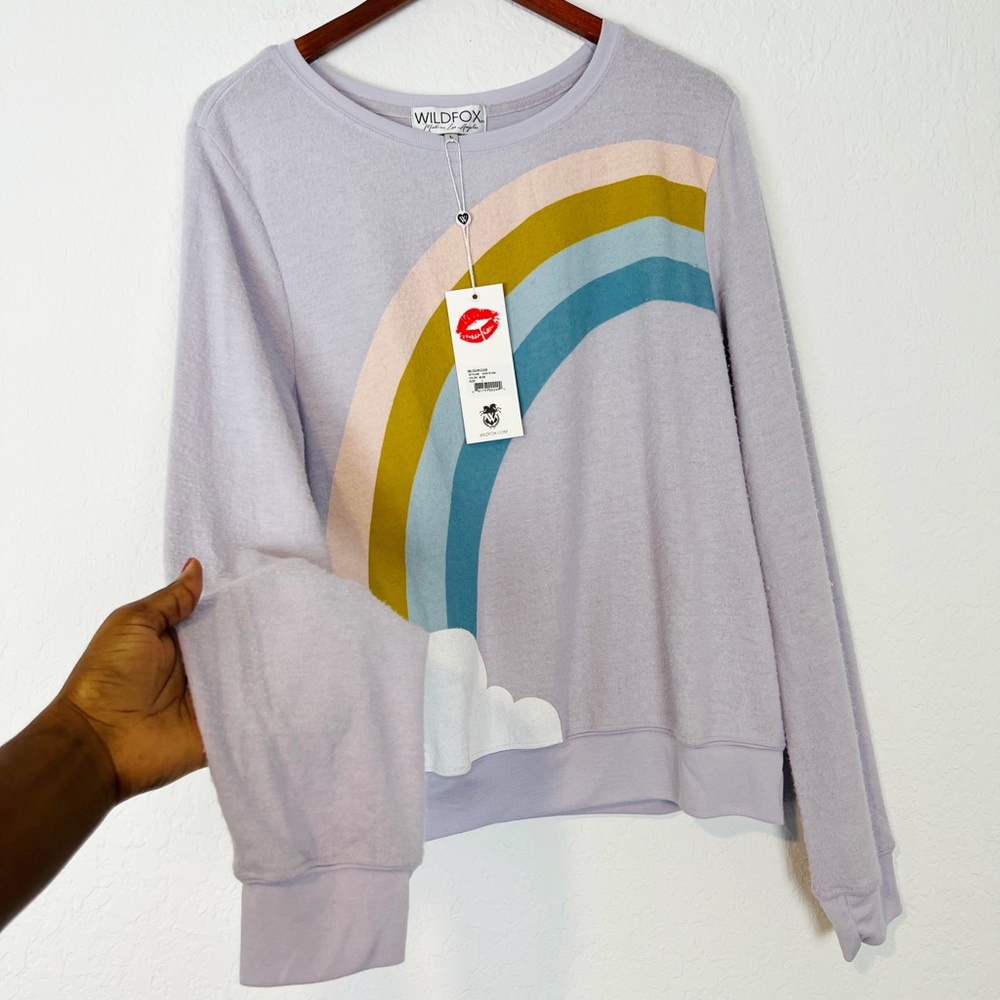 Wildfox Bbj Rainbow Cloud Sweatshirt - Picture 6 of 10